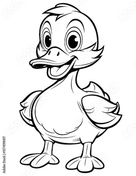 Fototapeta cute duck coloring pages
