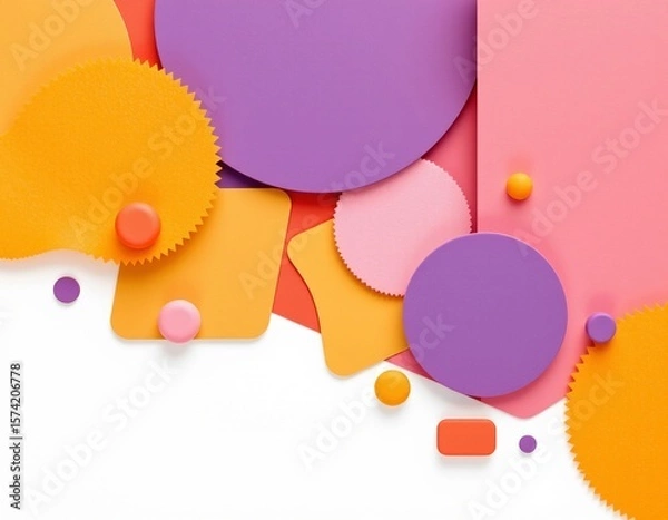 Fototapeta create a digital image featuring abstract geometric shapes in various shades and colors