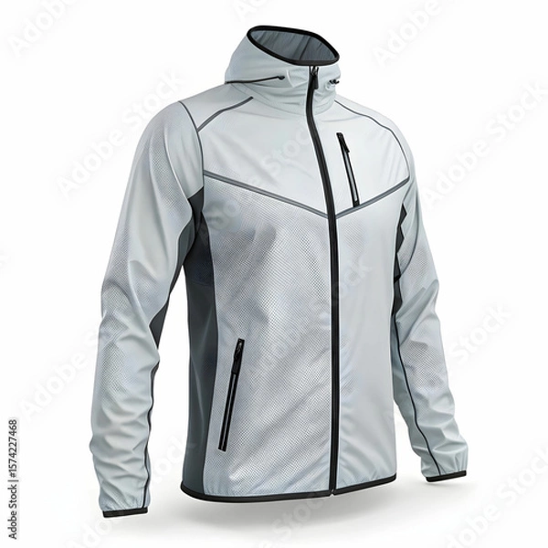 Obraz a front view of a wind runner jacket mockup showcase