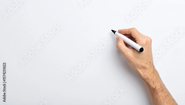 Fototapeta Hand with Marker Ready to Write