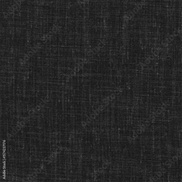 Fototapeta Charcoal black linen texture with soft woven threads and natural look