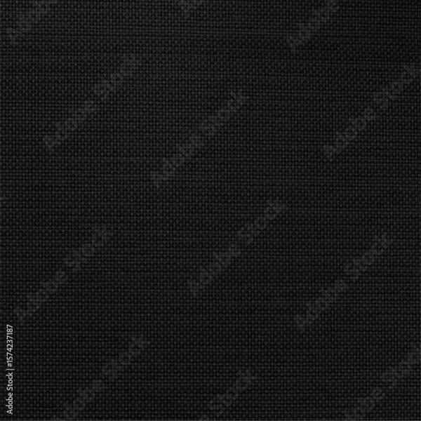 Fototapeta Black technical mesh fabric with uniform grid texture and modern weave.