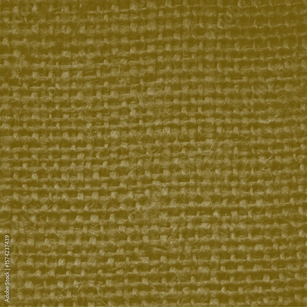 Fototapeta Woven olive fabric texture with soft rustic and coarse thread pattern