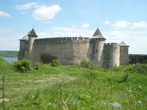 Obraz Medieval fortress of the city of Kamenets-Podolsky, one of the historical monuments of Ukraine.