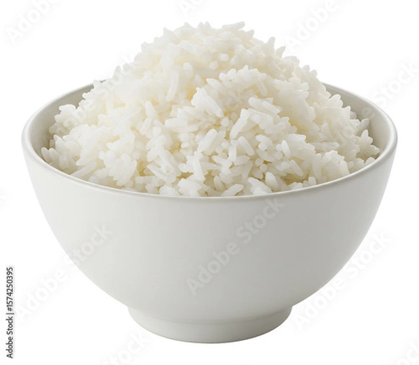 Obraz 白い器に盛られたふっくらご飯