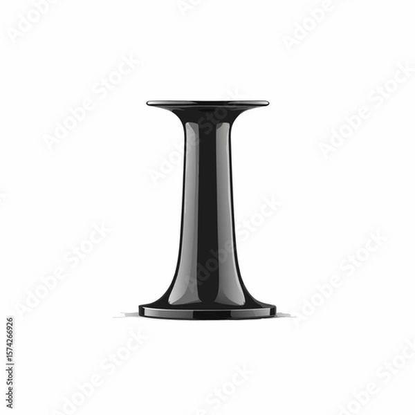 Obraz black vase isolated on white