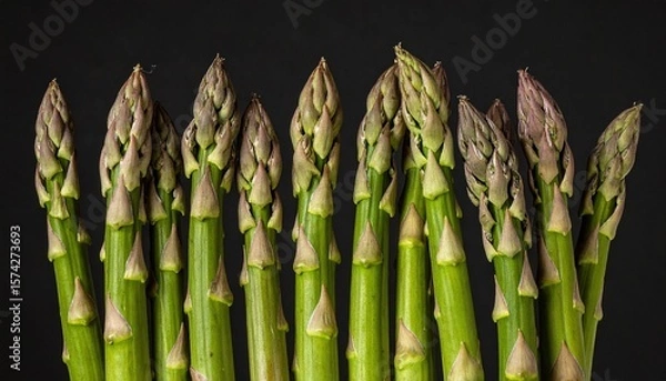 Obraz Asparagus tips bunched upright