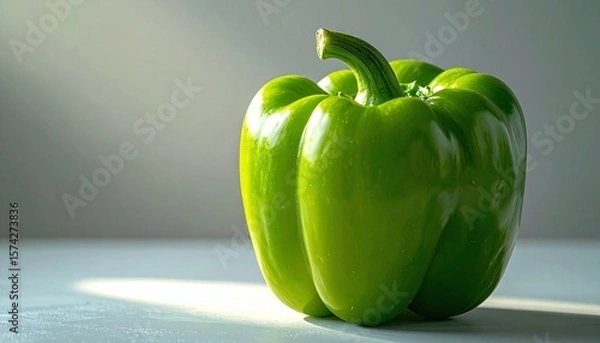 Obraz green bell pepper on the table