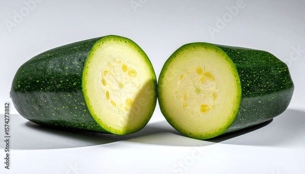 Obraz Green zucchini sliced in half