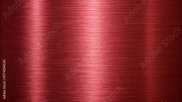 Fototapeta Closeup view of a brushed red metal texture