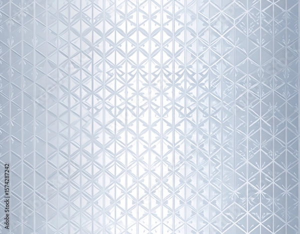 Fototapeta Silver Frost Metallic Grid Abstract Texture