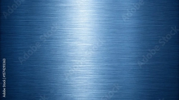 Fototapeta A captivating blue metal texture with a brushed finish and a bright, central highlight