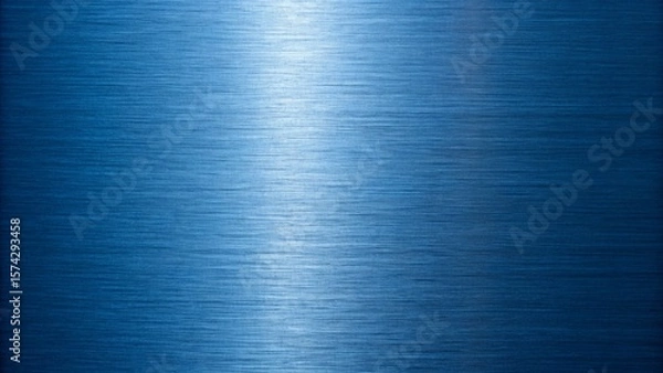 Fototapeta A striking blue metal texture featuring a brushed surface and a central light reflection