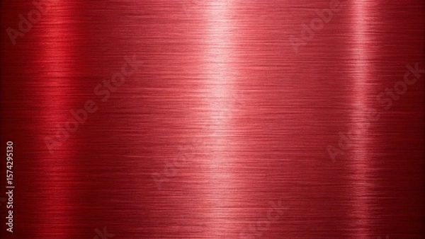 Fototapeta A vibrant red metallic texture with a brushed surface creates a bold and striking background