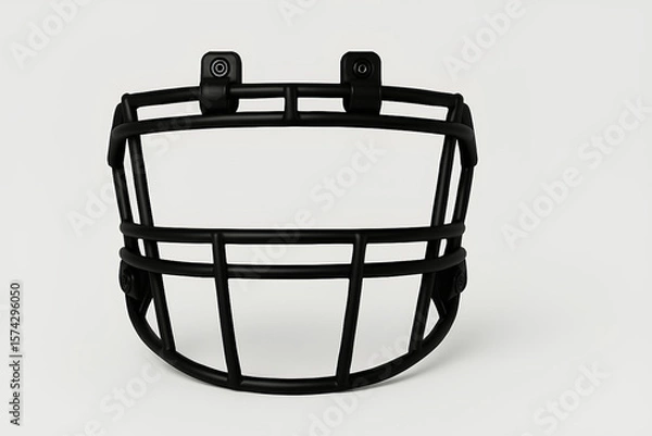Fototapeta Black American Football Helmet Face Mask