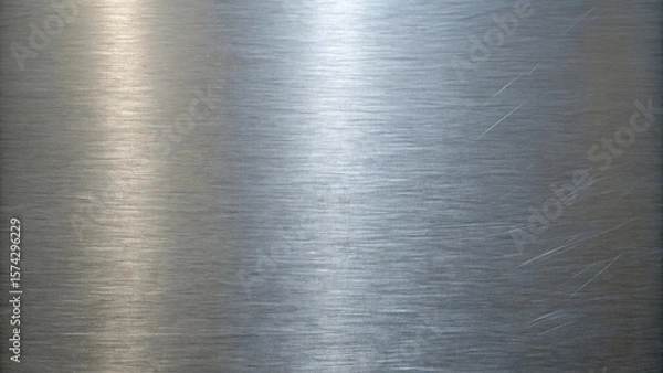 Fototapeta The smooth metal surface reflects light, creating a clean and modern industrial texture