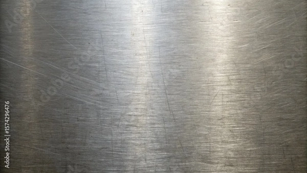 Fototapeta The polished metal surface reflects light, creating a sleek and modern industrial texture