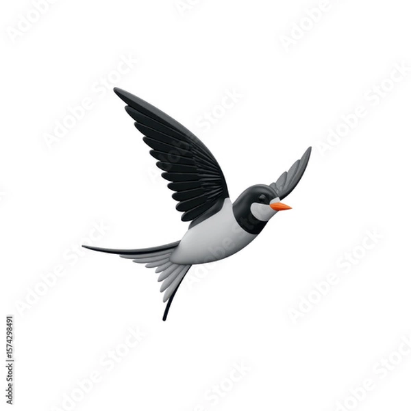 Fototapeta A swallow in flight