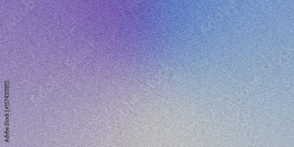 Fototapeta Grainy Noise Abstract Gradient Texture in Shades of Purple and Blue.