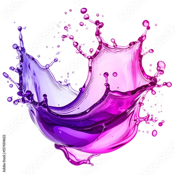 Obraz Dynamic Purple and Pink Liquid Splash