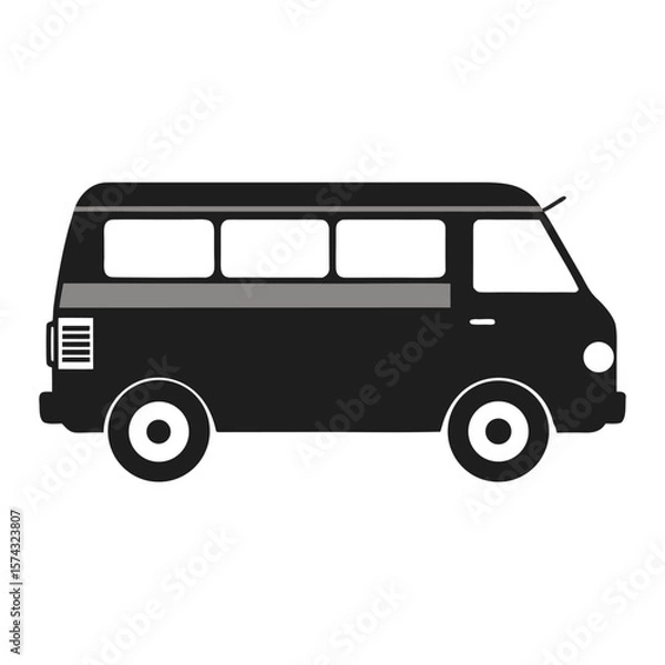 Fototapeta vector illustration of a bus