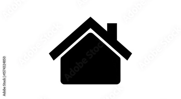 Fototapeta House outline isolated on a transparent background