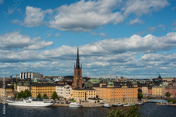 Obraz Panoramic view over Stockholm city and river