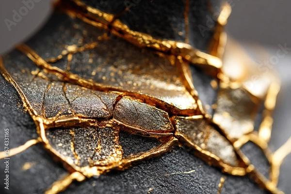 Obraz Exploring the intricate beauty of kintsugi art in human form reflecting trauma and healing