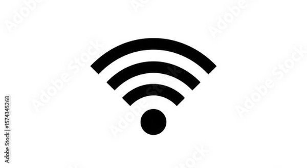 Fototapeta Wireless Signal Icon isolated on a transparent background