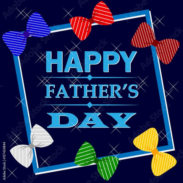 Obraz Father’s day congratulation card. Vector illustration