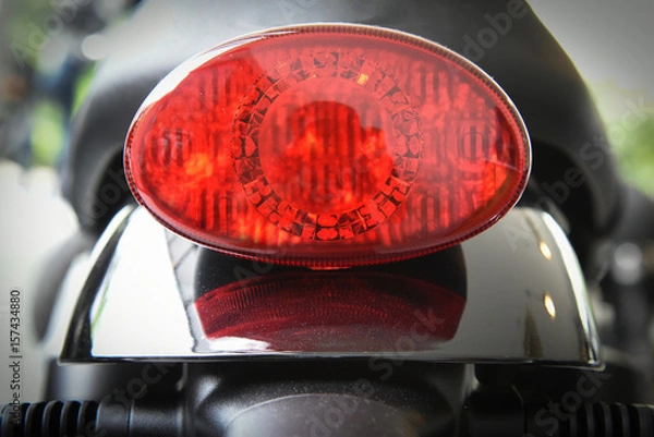 Obraz motorcycle tail brake light oval shape