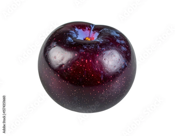 Fototapeta Close up of a dark plum fruit fresh plum fruit healthy plum food diet on transparent background