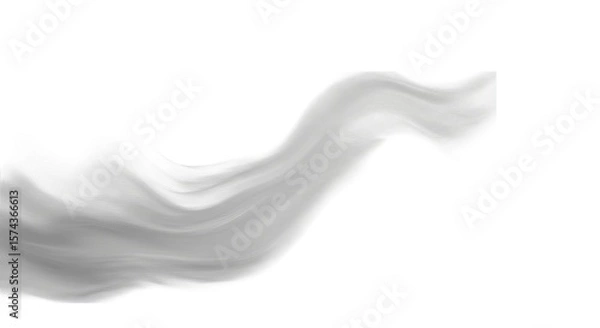 Fototapeta An Abstract Grey Liquid Dynamically Flows Against A Stark Black Void In A Smooth Gradient Style
