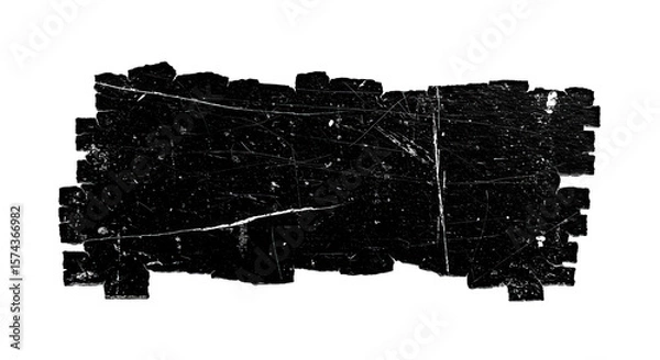 Fototapeta High-contrast abstract background shows distressed, cracked texture of grunge and minimalist style