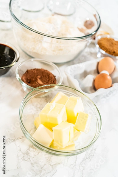 Obraz Chocolate Gingerbread Cookie Dough for Holiday Baking