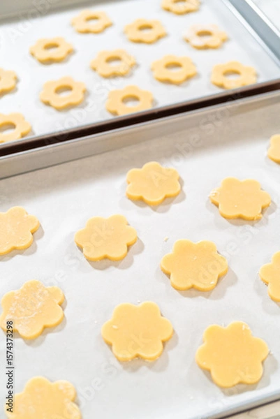 Obraz Cookie Prep with Two Full Baking Trays