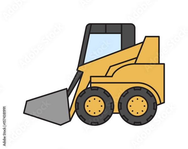 Fototapeta Mini loader. Vector illustration.