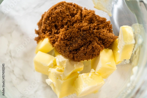 Obraz Chocolate Gingerbread Cookie Dough for Holiday Baking