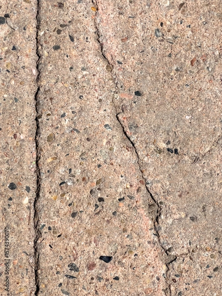 Obraz Cracked Concrete Pavement Close-Up