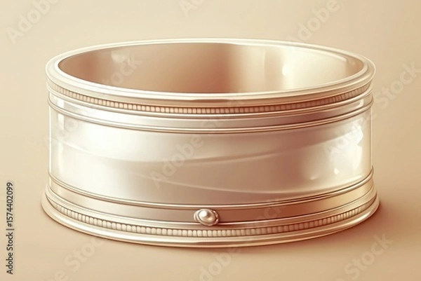 Fototapeta A plain light gold round bracelet, simple and elegant, with exquisite details, exuding a luxurious atmosphere