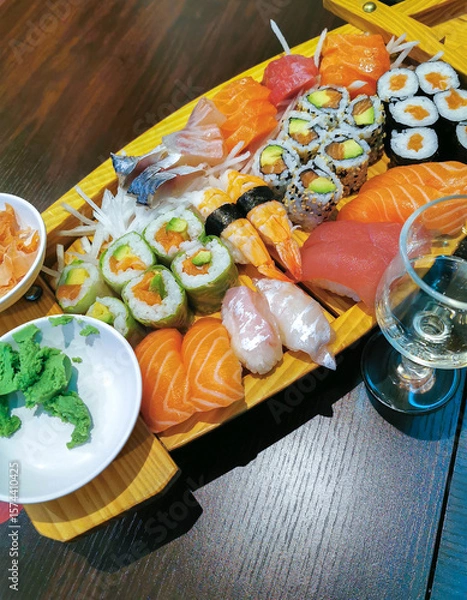 Obraz snapshot of restaurant food plate, close-up