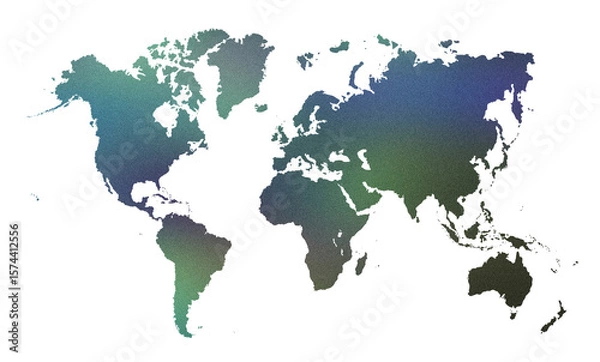 Fototapeta world map gradient transparent png or world map sticker, badge or world map icon.