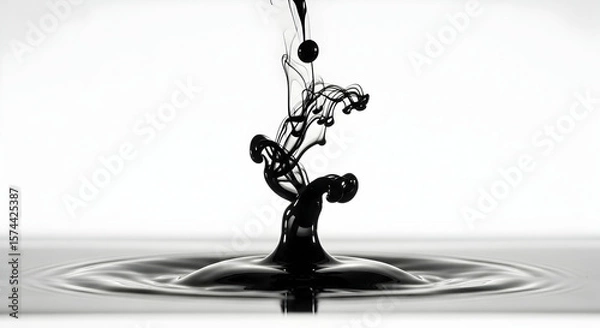 Obraz Abstract ink splash on water