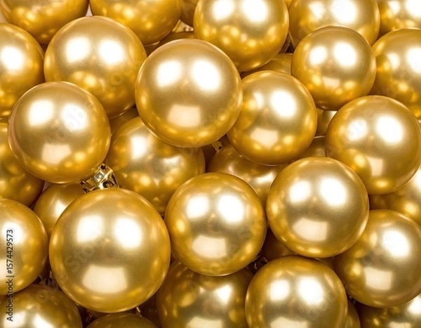 Fototapeta Golden orbs clustered tightly