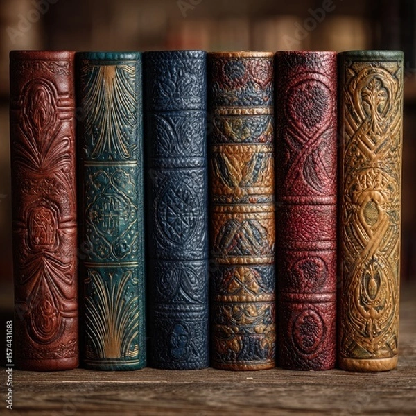 Obraz Stack of antique books