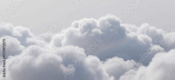 Fototapeta Soft, light-toned cloudscape, perfect for calming backgrounds.
