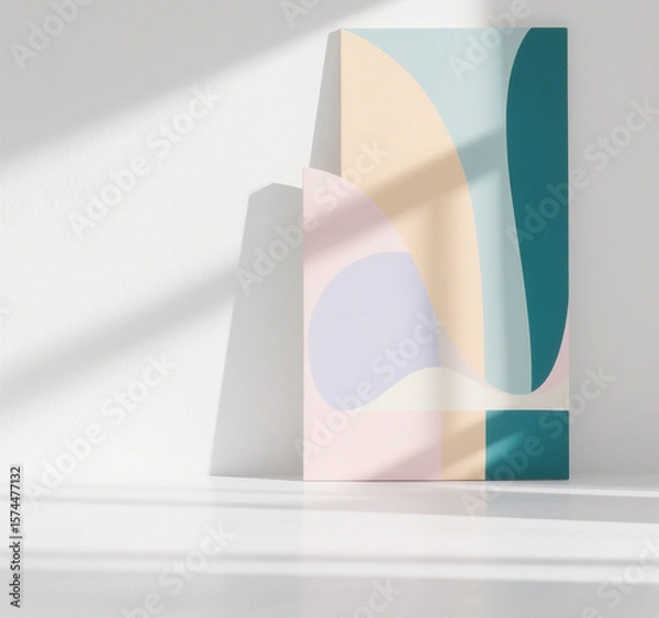 Fototapeta Abstract Geometric Shapes in Pastel Colors
