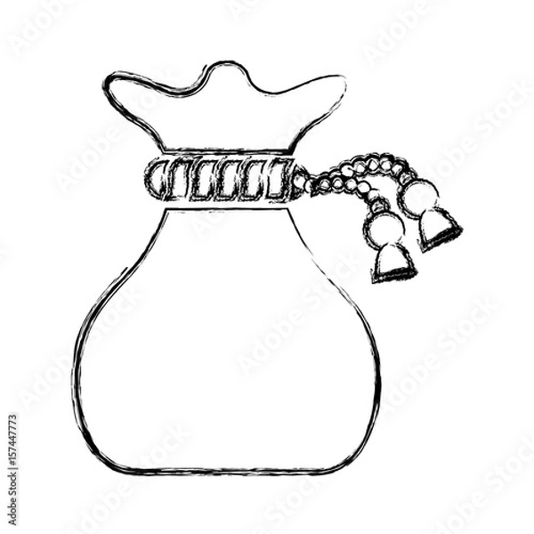 Fototapeta Money bag isolated icon vector illustration graphic design
