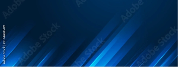 Fototapeta Abstract blue diagonal lines background suitable for website banners, social media graphics, digital designs, and technologythemed projects.