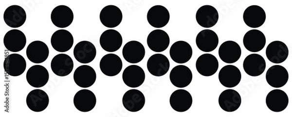 Obraz Black circles arranged in a repeating pattern abstract graphic